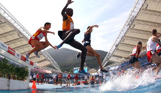 Dritter Tag der Leichtathletik-WM in Daegu. Unter anderem auf dem Programm: Die Vorläufe über 3000m Hindernis - mit einer Garantie für nasse Füße
