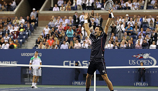 So sehen Sieger aus: Novak Djokovic hatte bei seinem Erfolg gegen den Argentinier Carlos Berlocq reichlich Grund zum Jubeln