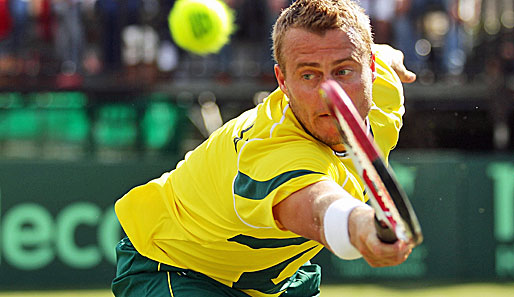 Ob Lleyton Hewitt diese Kugel beim Davis Cup noch brauchbar übers Netz gefummelt hat, ist nicht überliefert. Dass die Haltungsnoten eher negativ ausfallen, hingegen schon