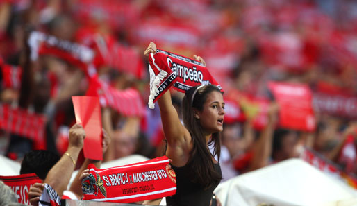 Benfica - Manchester United 1:1: Große Kulisse im Estadio da Luz, das mit knapp 64.000 Zuschauern einen würdigen Rahmen für das anschließende Match bot