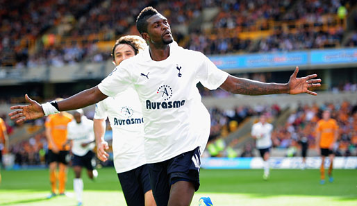 Rang 4: Emmanuel Adebayor von den Tottenham Hotspur (17 Tore)