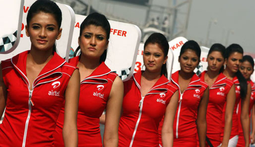 Die schönsten Frauen beim Grand Prix von Indien