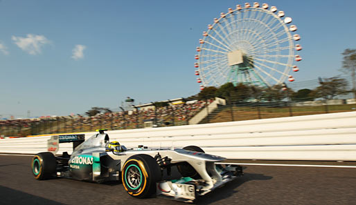 Mercedes erwischte einen guten Start in das Suzuka-Wochenende. Nico Rosberg wurde hinter Michael Schumacher Siebter