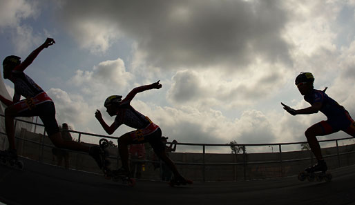 Der 500 Meter Sprint der Herren im Inline-Skaten bei den Southeast Asian Games