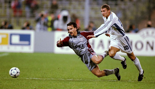 Mit Kiew feierte er große Erfolge - 1999 zog der ukrainische Vorzeige-Klub ins Halbfinale der CL ein. Dort war Schluss - gegen den FC Bayern