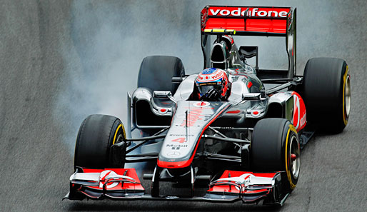 Hamiltons McLaren-Kollege Jenson Button war auf der letzten Rille, aber auch schneller unterwegs und stellte sein Auto auf den dritten Startplatz