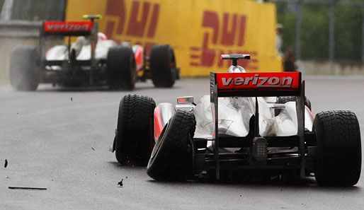 KANADA-GP: Im vielleicht spektakulärsten Rennen des Jahres war Button schon fast ausgeschieden, nachdem er mit McLaren-Kollege Lewis Hamilton kollidiert war