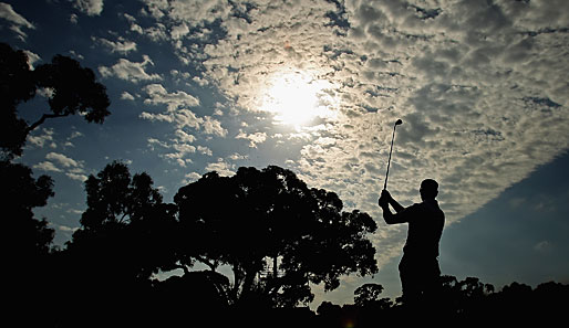 Schattenmann Brendan Jones am zweiten Tag der Australien Masters im Victoria Golf Club