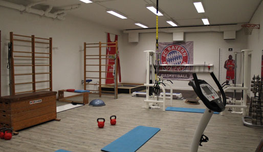 In der Umbauphase ist der Fitness-Raum, wo sich auch die Profis aufwärmen