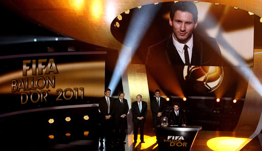 FIFA-Ballon-d'Or-Gala 2011 in Zürich: Gewinner Lionel Messi war allgegenwärtig. Zum dritten Mal in Folge gewann er den begehrten Preis