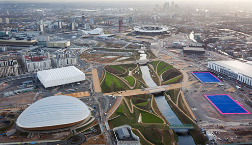 Ein Blick auf den Olympiapark. Die Wettkampforte werden eine Kombination aus neu zu errichtenden, bereits bestehenden und temporären Anlagen sein