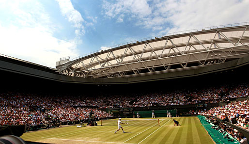 Der All England Lawn Tennis and Croquet Club in Wimbledon. Nur 20 Tage nach den Wimbledon Championships findet hier das olympische Tennisturnier statt