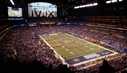 Im Lucas Oil Stadium in Indianapolis wollten mehr als 68.000 Zuschauer das Duell zwischen den New England Patriots und den New York Giants sehen