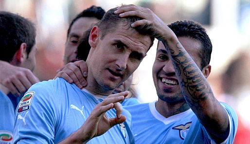 VIERTER: Tutto bene - Lazio kann sich in der kommenden Saison für die Champions League qualifizieren. Miroslav Klose erzielte in seiner ersten Saison zwölf Tore
