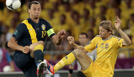 UKRAINE - SCHWEDEN 2:1: Im zweiten Spiel der Gruppe D griff der Gastgeber aus der Ukraine ins Turnier ein und drehte gegen Schweden sogar einen 0:1-Rückstand