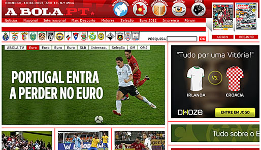 Portugal: Die portugiesiche Sportzeitung "A Bola" bleibt nüchtern - "Portugal verliert bei der EURO"