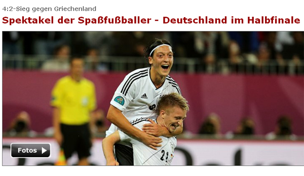 "Spiegel Online" spricht von einem "Spektakel der Spaßfußballer" und zeigt neben Marco Reus auch Mesut Özil, der eine bärenstarke Vorstellung ablieferte