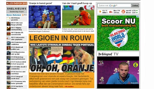 Niederlande: Dem "Telegraaf" fehlen die Worte, übrig bleibt nur ein ernüchterndes "Oh, Oh, Oranje"
