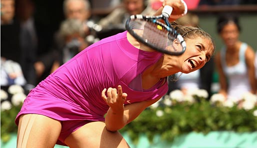 Die Italienerin Sara Errani stand zum ersten Mal in ihrem Leben in einem Grand Slam Finale und mühte sich nach Kräften, war aber letztendlich chancenlos