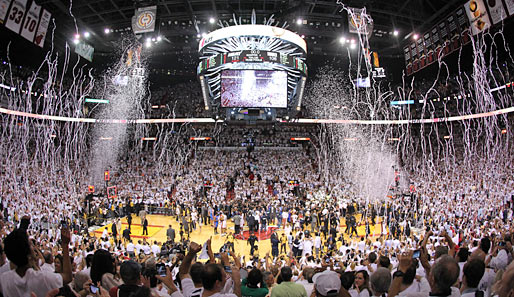 Vorher war in der American Airlines Arena Party angesagt, nachdem die Heat Spiel 5 und damit die Finalserie gegen die Oklahoma City Thunder gewonnen hatten