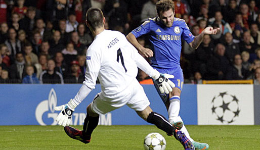 FC Nordsjaelland - FC Chelsea 0:4: Juan Mata (r.) schoss gegen FC Nordsjaelland zwei Treffer