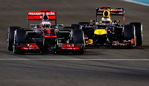 Runde für Runde griff Vettel Button an - letztlich konnte er ihn kurz vor Schluss kassieren und auf drei vorrücken