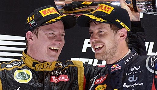 Die zwei großen Gewinner: Sebastian Vettel (r.) und Kimi Räikkönen