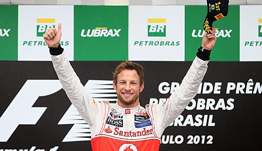 Mehr als eine Randnotiz: Jenson Button gewann in Interlagos, verwies damit Fernando Alonso auf Platz zwei - und sicherte letztlich Vettel die WM