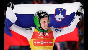 Gesamtsieger Peter Prevc macht mit seinem Sieg die Slowakei glücklich