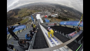 2. Springen in Garmisch: Andreas Wellinger dürfte meist wenig Zeit haben, die Aussicht zu genießen