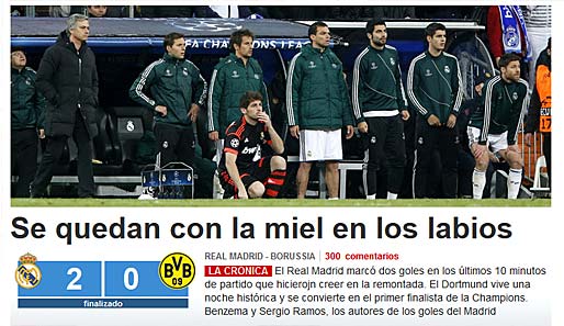 "Mit Honig auf den Lippen zurückgelassen": Die "Mundo Deportivo" umschreibt Reals Ausscheiden mit einem spanischen Sprichwort