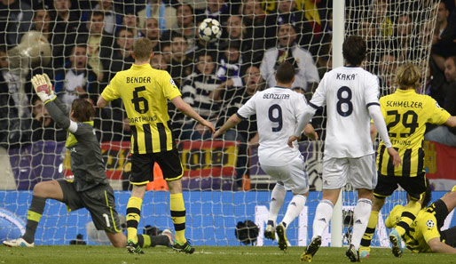 Da brachte Karim Benzema allerdings das Herz der Dortmunder ins Stocken. Der Treffer des Franzosen leitete eine irre Schlussphase ein