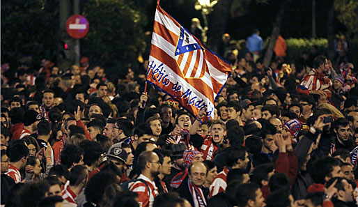 Nach dem Erfolg gegen Real waren die Atletico-Fans in bester Feierlaune und die ganze Nacht auf den Beinen