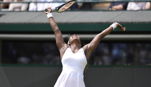 Als die Sonne noch strahlte, warf Serena Williams ihren Kopf zur gewohnten Freudenpose in den Nacken