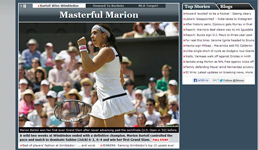 "Meisterhafte Marion", titelt "Sports Illustrated"