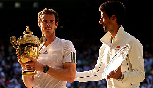 Ein strahlender Sieger und ein fairer Verlierer. Andy Murray setzte sich im Finale mit 6:4, 7:5 und 6:4 gegen Novak Djokovic durch
