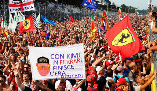GROSSER PREIS VON ITALIEN: Die Ferraristi erwarteten gespannt die Fahrerpaarung 2014 "Mit Kimi bei Ferrari endet die Ära alkoholfrei"
