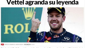 Legendär! Die spanische "Marca" ordnet den Titel Vettels in den historischen Kontext ein