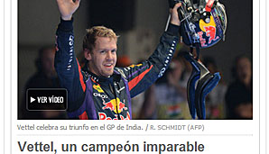 "Vettel, ein unaufhaltsamer Champion", titelt die spanische "El Pais"