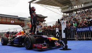 Unbeeindruckt vom Durcheinander hinter ihm, sicherte sich Sebastian Vettel seinen achten Saisonsieg. Es war sein dritter Erfolg in Korea