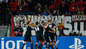 Der Jubel über die Halbzeitführung war groß - allerdings ließ es Leverkusen dann schleifen