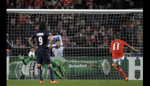Noch vor der Pause gelang Benfica der Ausgleich per Elfmeter