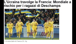 Gazzetta dello Sport (Italien): Ukraine überwältigt Frankreich: Für Deschamps Jungs steht die WM auf dem Spiel