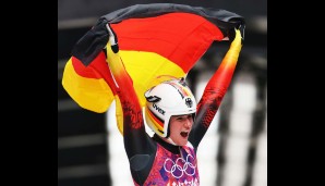 Der zweite deutsche Rodelstreich glückte Natalie Geisenberger. Sie gewann vor Landsfrau Tatjana Hüfner