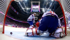 Erleichterung: Das 1:0 für Russland im Playoff-Spiel gegen Norwegen ließ den Eispalast beben