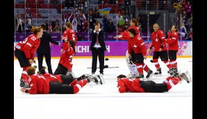 Die Schweizer Eishockey-Damen legten im Spiel um Bronze nur optisch gesehen eine Bauchlandung hin
