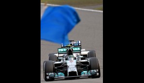 Blaue Flaggen für Nico Rosberg? Nein, nur eine optische Täuschung