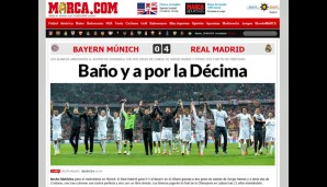 La Decima, immer wieder La Decima. Auch die spanische Ausgabe der "Marca" beschränkt sich aufs Wesentliche