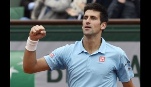 Novak Djokovic zeigt nach seinem lockeren Sieg gegen Jo-Wilfried Tsonga die Becker-Faust