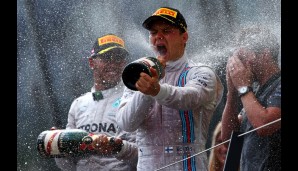 Valtteri Bottas feierte seinen ersten Podiumsplatz in der Formel 1 zu Recht